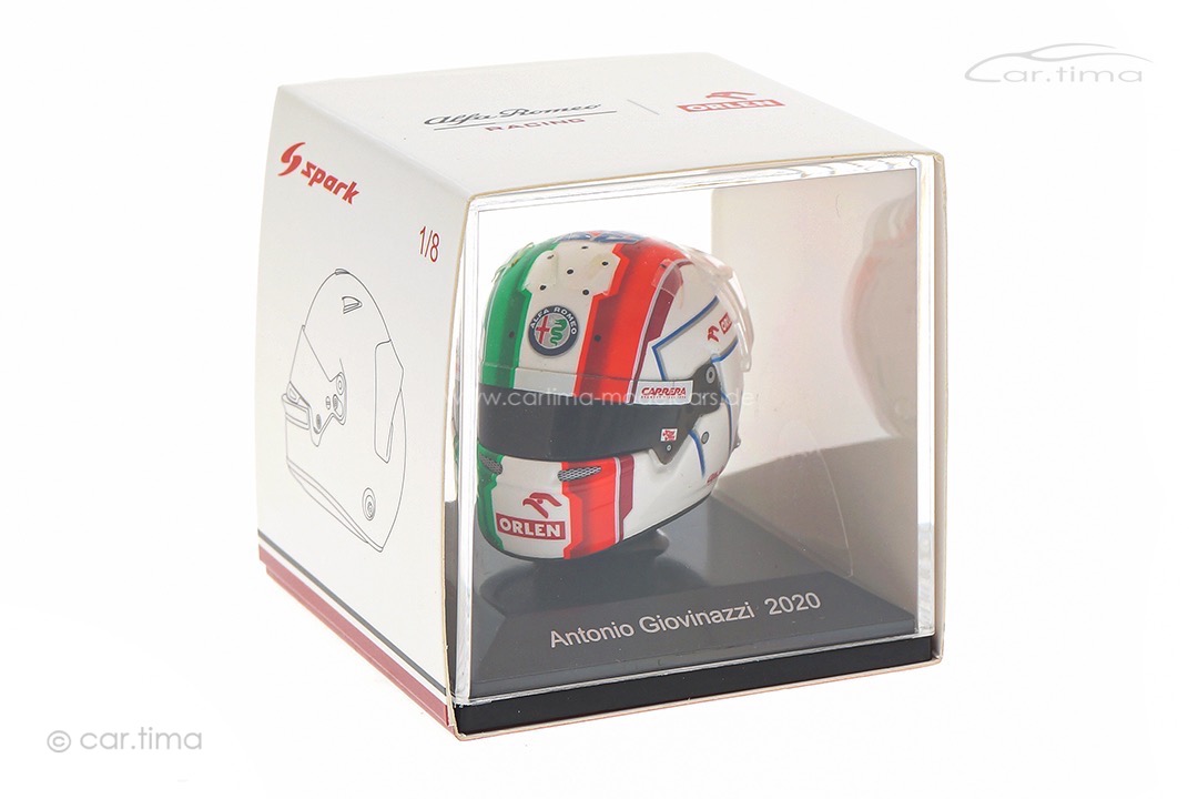 Helm/Helmet Alfa Romeo Racing ORLEN 2020 Antonio Giovinazzi Spark 1:8 HSP055