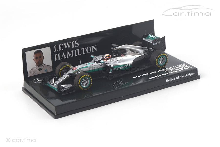 Mercedes AMG Petronas F1 W07 Winner Abu Dhabi GP 2016 Hamilton Minichamps 1:43 417160744