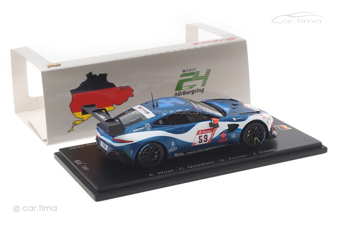 Aston Martin Vantage AMR GT4 24h Nürburgring 2020 Adam/Goodwin/Turner Spark 1:43 SG700