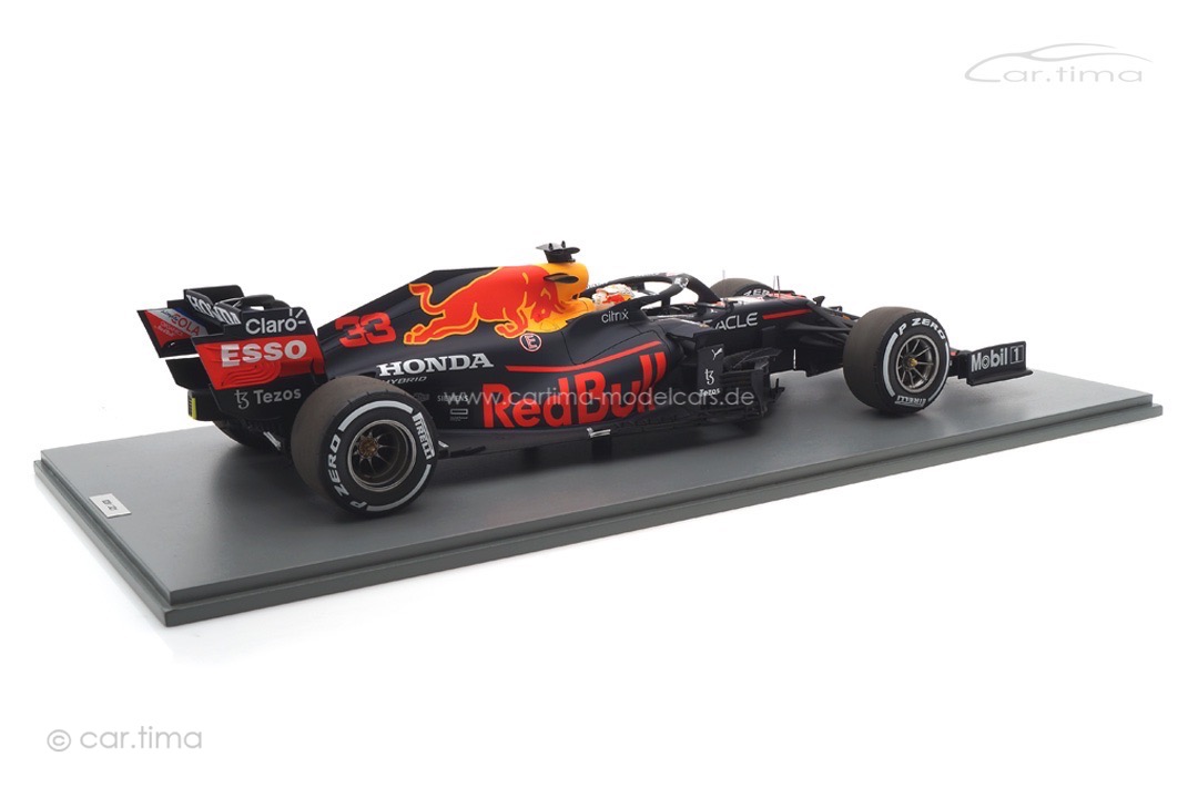 Red Bull Racing RB16B Winner GP Monaco 2021 Max Verstappen inkl. Vitrine Spark 1:12 12S030