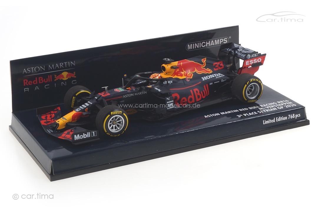 Aston Martin Red Bull Racing RB16 Styrian GP 2020 Max Verstappen Minichamps 1:43 410200233