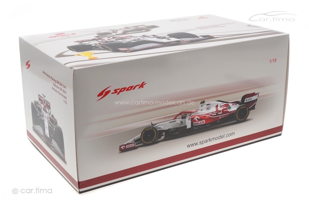 Alfa Romeo Racing ORLEN C41 GP Bahrain 2021 Antonio Giovinazzi Spark 1:18 18S579