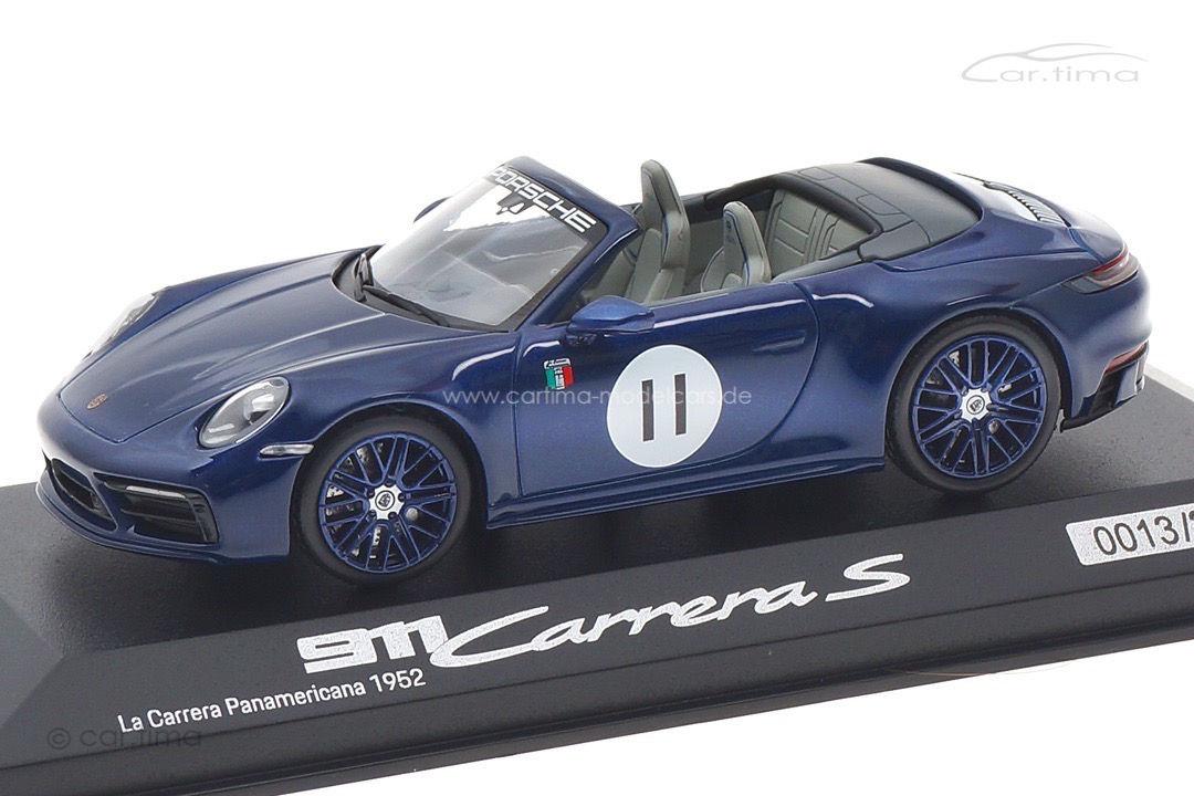 Porsche 911 (992) Carrera S Panamericana Enzianblau Minichamps 1:43 WAP0200460SCAR