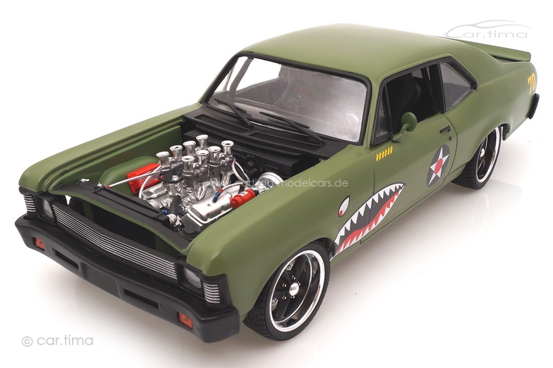 Chevrolet Nova Warhawk Coupe 1970 grün/schwarz GMP 1:18 18957-B