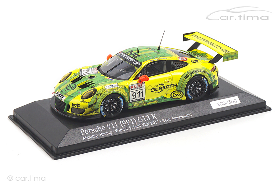 Porsche 911 GT3  R Winner 9. Lauf VLN 2017 Kern/Makowiecki Minichamps 1:43 CA04318002