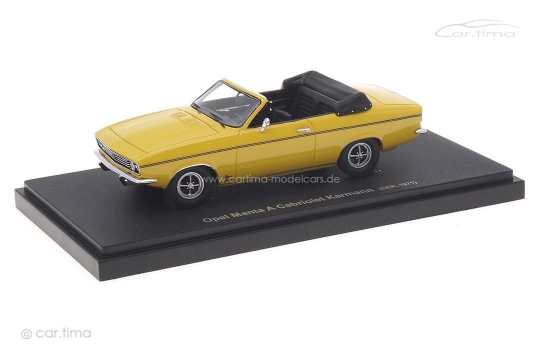 Opel Manta A Cabriolet Karmann 1971 gelb Avenue43 1:43 60085