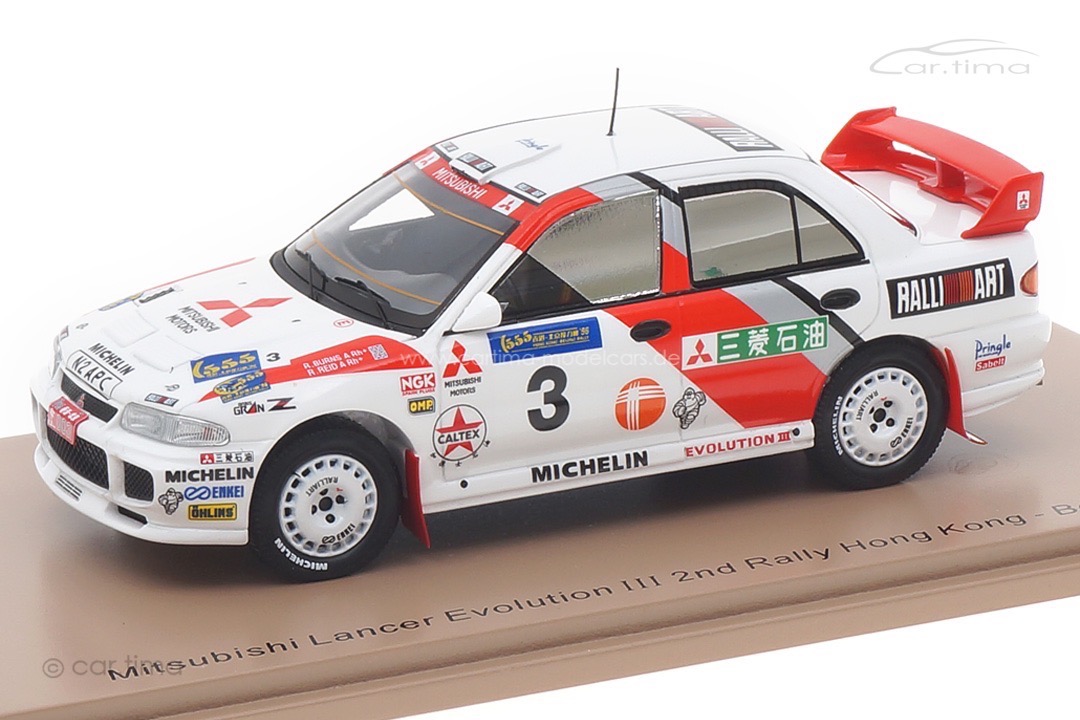 Mitsubishi Lancer EVOLUTION III Rallye Hong Kong 1996 Burns/Reid Spark 1:43 S6515