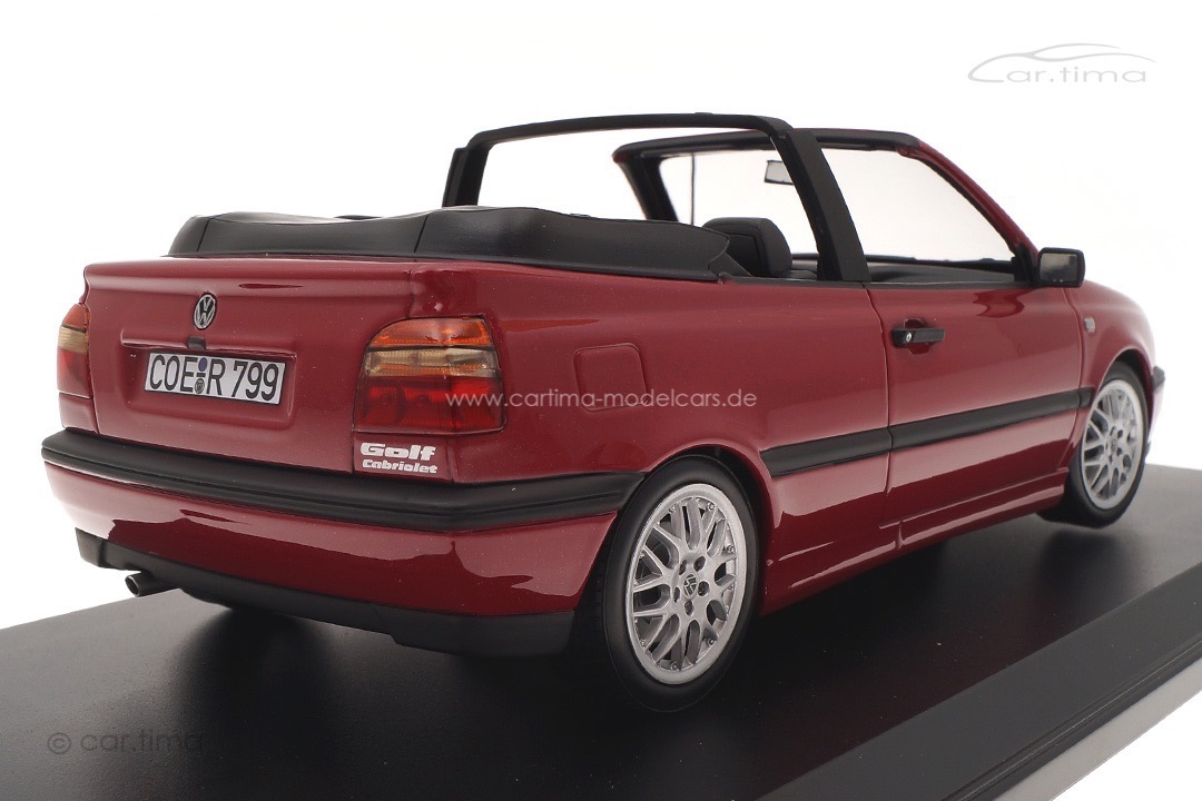 VW Volkswagen Golf III Cabriolet 1995 dunkelrot met. Norev 1:18 188469