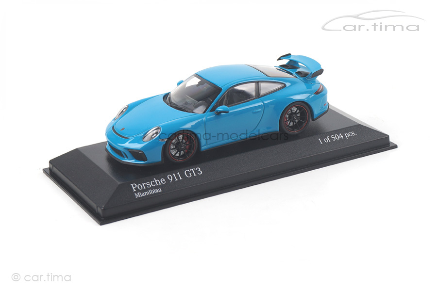 Porsche 911 GT3 (991 II) Miamiblau Minichamps 1:43 410066022