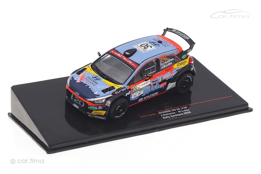 Hyundai i20 R5 Rallye Sardinien 2020 Huttunen/Lukka IXO 1:43 RAM765LQ