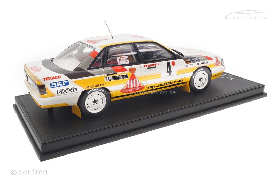 Audi 200 quattro Rallye Monte Carlo 1987 Originalsignatur Walter Röhrl 1:18 car.tima CUSTOMIZED