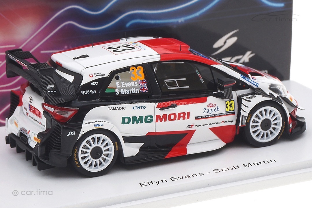 Toyota Yaris WRC Rallye Kroatien 2021 Evans/Martin Spark 1:43 S6589