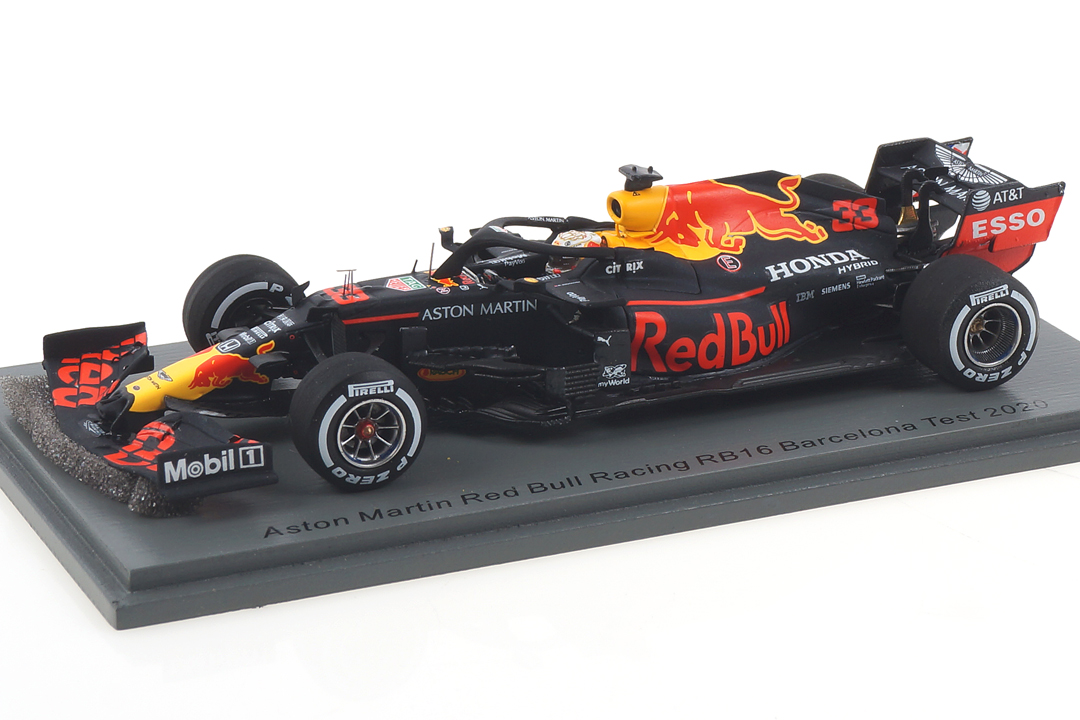 Aston Martin Red Bull RB16 Barcelona Test 2020 Max Verstappen Spark 1:43 S6458