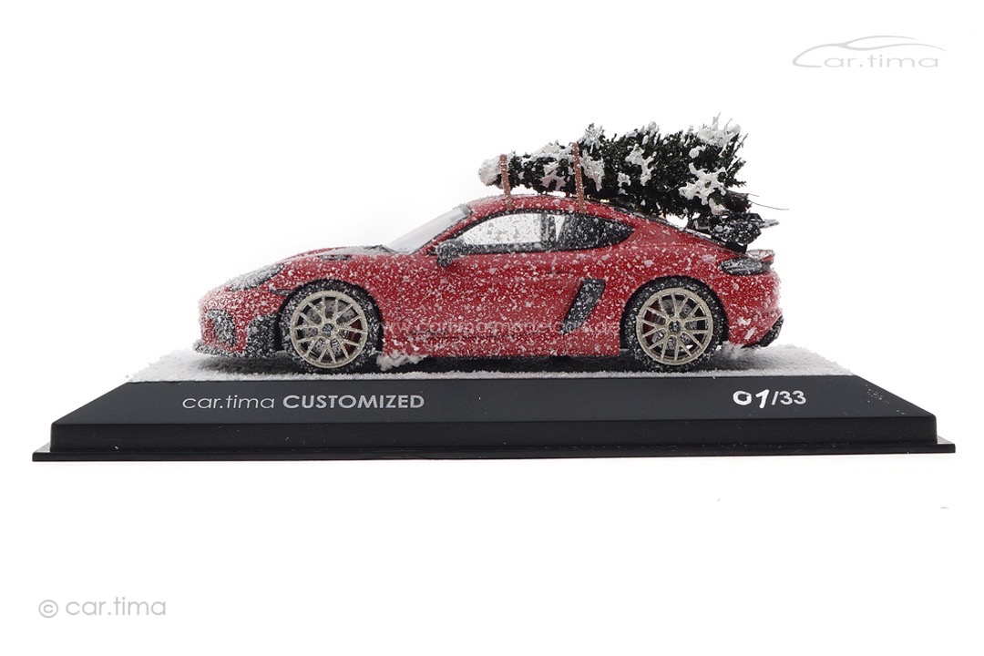 Porsche 718 Cayman GT4 RS Indischrot X-MAS 2023 Minichamps car.tima CUSTOMIZED 1:43