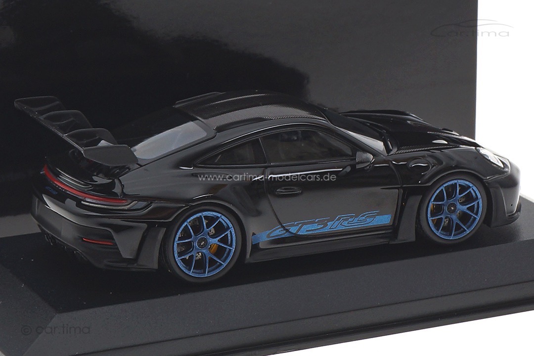 Porsche 911 (992) GT3 RS Weissach Package Schwarz/Rad Indigoblau Minichamps 1:43 413062122