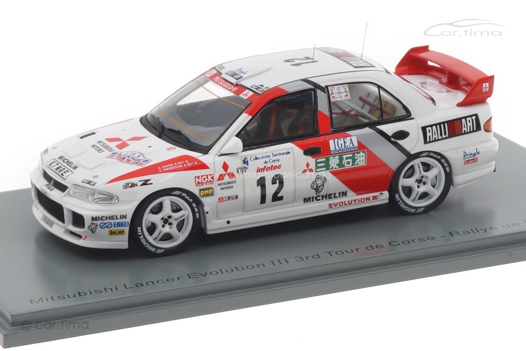 Mitsubishi Lancer EVOLUTION III Rallye Tour de Corse 1995 Aghini/Farnocchia Spark 1:43 S6506