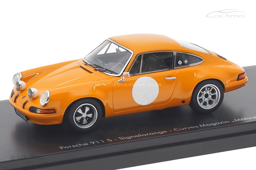 Porsche 911 S Signalorange Curves Magazin "Möhre" Originalsignatur Stefan Bogner car.tima 1:43