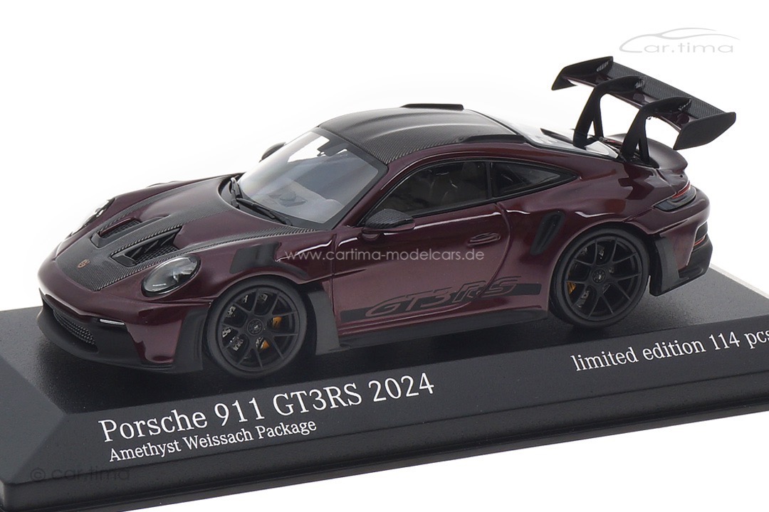 Porsche 911 (992) GT3 RS Weissach Paket Amethyst met./Rad schwarz Minichamps 1:43 413062121