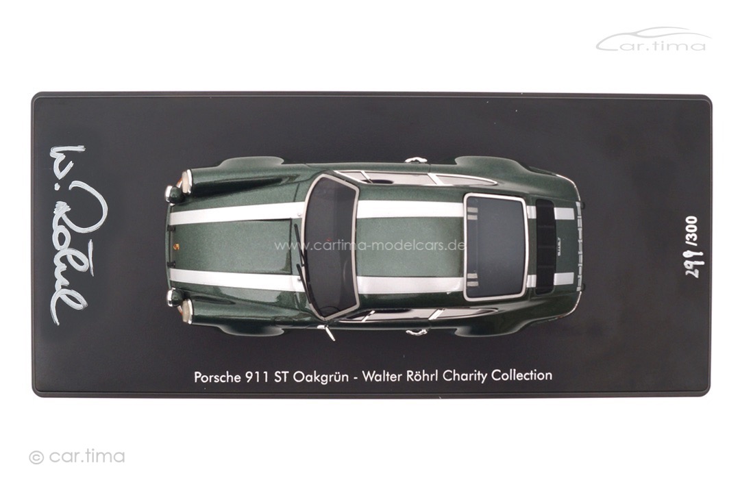 Porsche 911 ST Oakgrün Walter Röhrl Charity Collection Originalsignatur Walter Röhrl car.tima 1:43