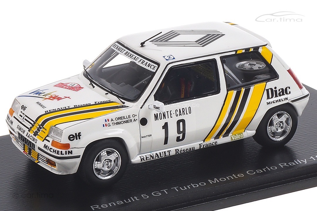 Renault 5 GT Turbo Rallye Monte Carlo 1989 Oreille/Thimonier Spark 1:43 S5565