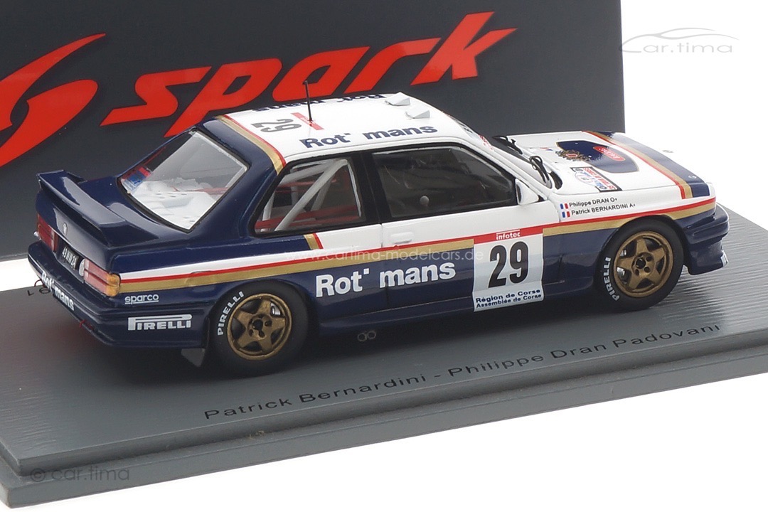 BMW E30 Tour de Corse Rallye de France 1991 Bernardini/Dran-Padovani Spark 1:43 S8489