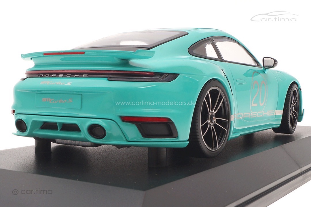 Porsche 911 (992) Turbo S Sport Design China Edition Mintgrün Minichamps 1:18 155069175