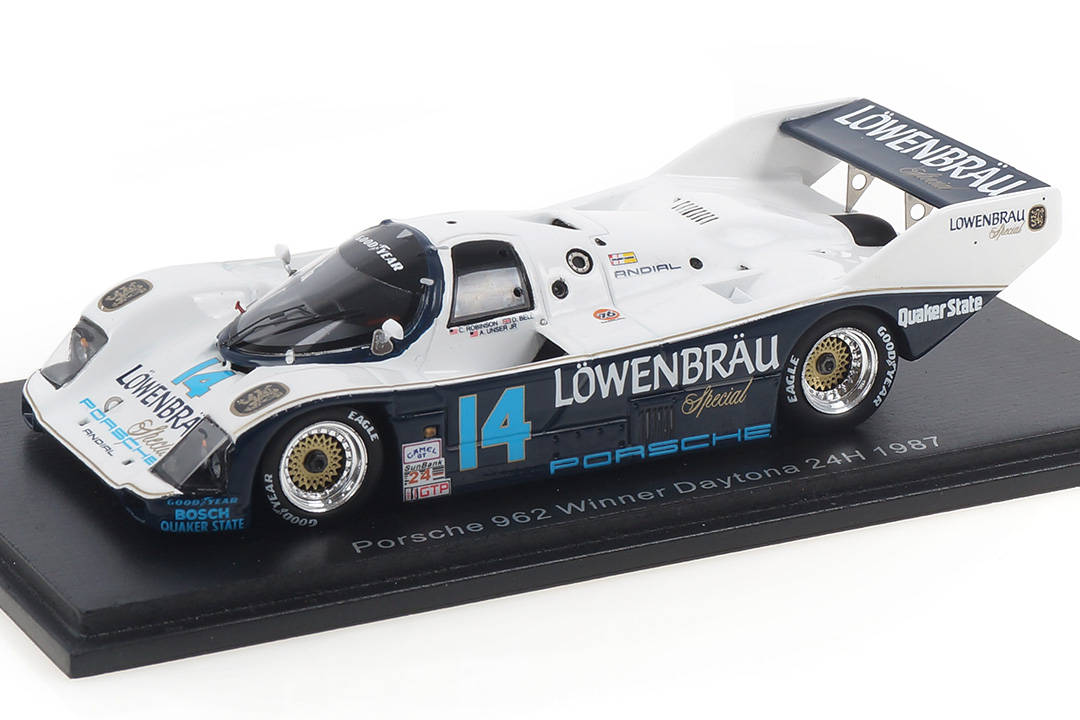 Porsche 962 Winner 24h Daytona 1987 Bell/Holbert/Robinson/Unser Jr. Spark 1:43 43DA87