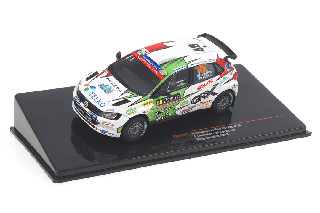 VW Polo GTI R5 Rallye Sweden 2019 Lindholm/Korhonen IXO 1:43 RAM707