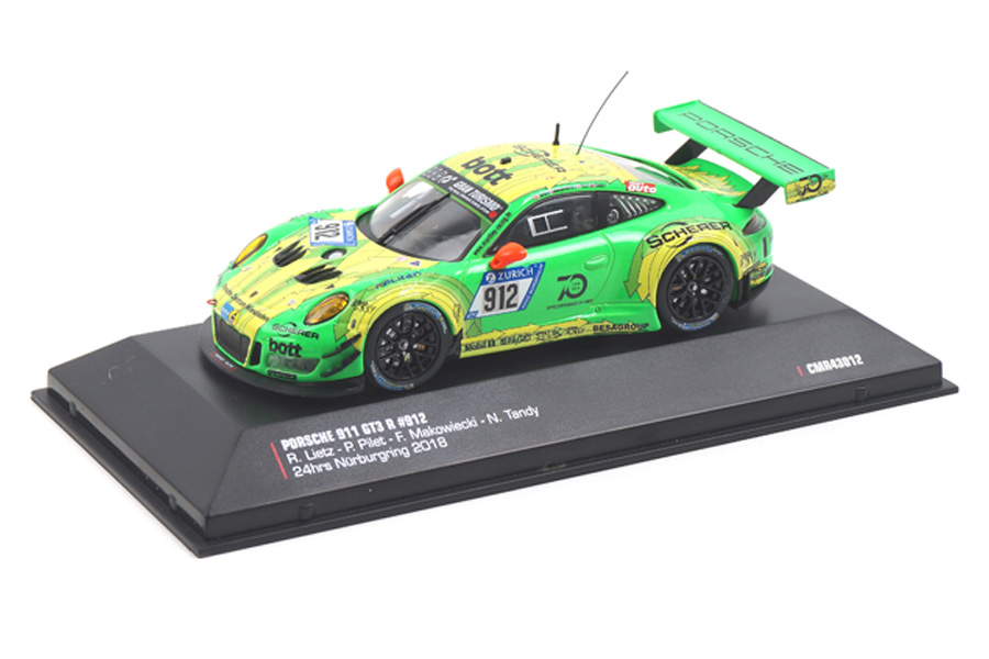 Porsche 911 (991) GT3 R 24h Nürburgring 2018 Lietz/Pilet/Makowiecki/Tandy IXO 1:43 CMR43012