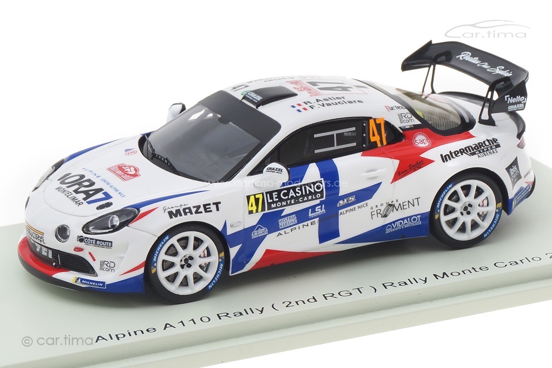 Alpine A110 Rally RGT Rallye Monte Carlo 2021 Astier/Vauclare Spark 1:43 S6581