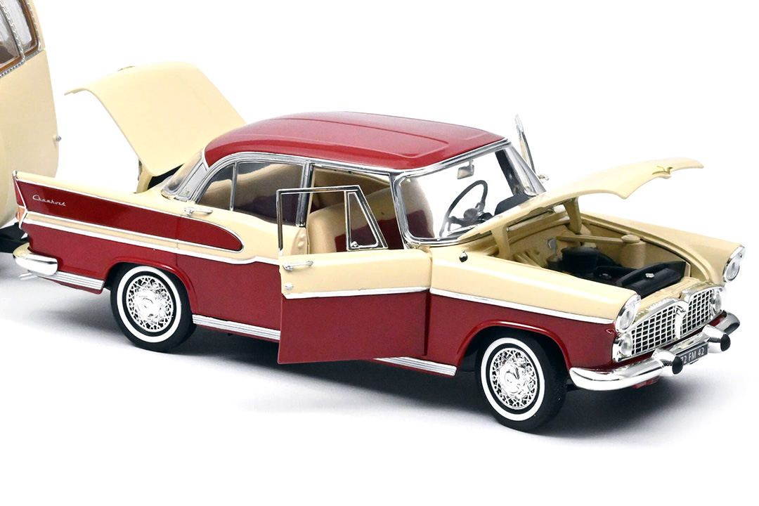 Simca Vedette Chambord 1958 mit Caravan Hénon Norev 1:18 185728