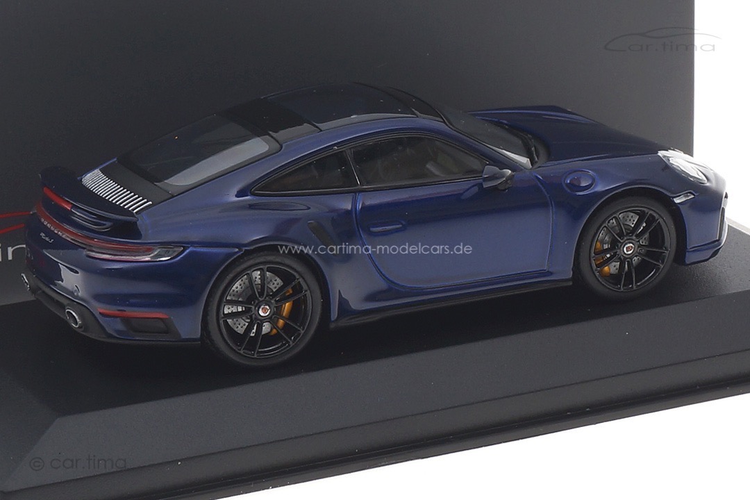 Porsche 911 (992) Turbo S Enzianblau/Rad schwarz Minichamps car.tima CUSTOMIZED CAC04321034