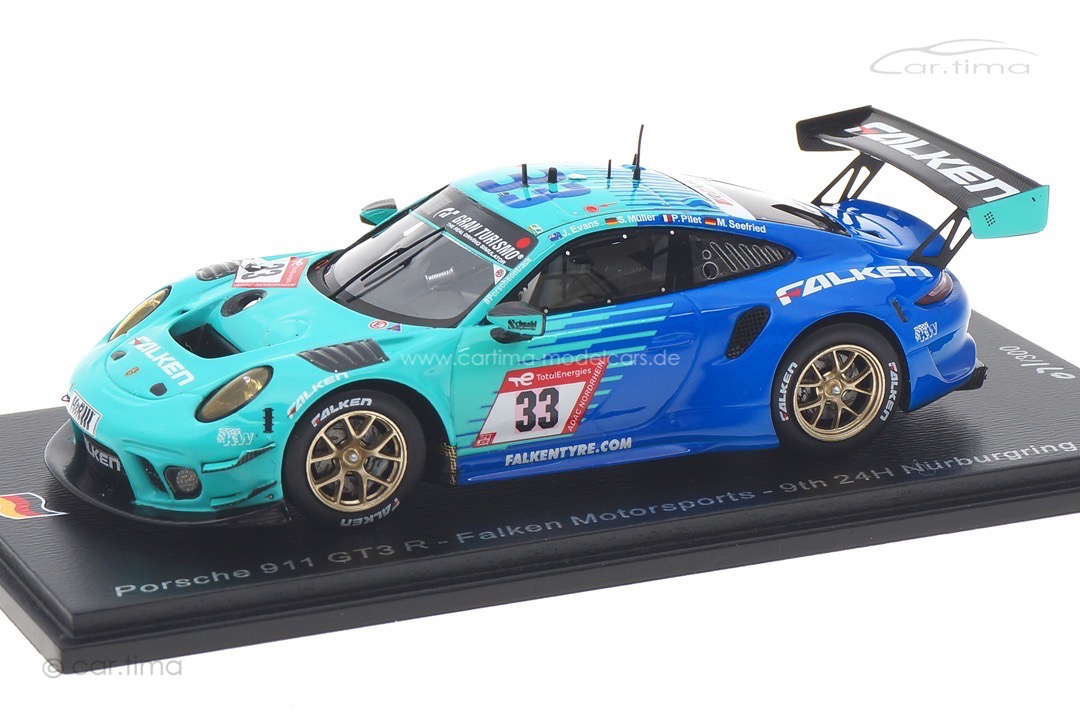 Porsche 911 GT3 R 24h Nürburgring 2022 Evans/Müller/Pilet/Seefried Spark 1:43 SG845