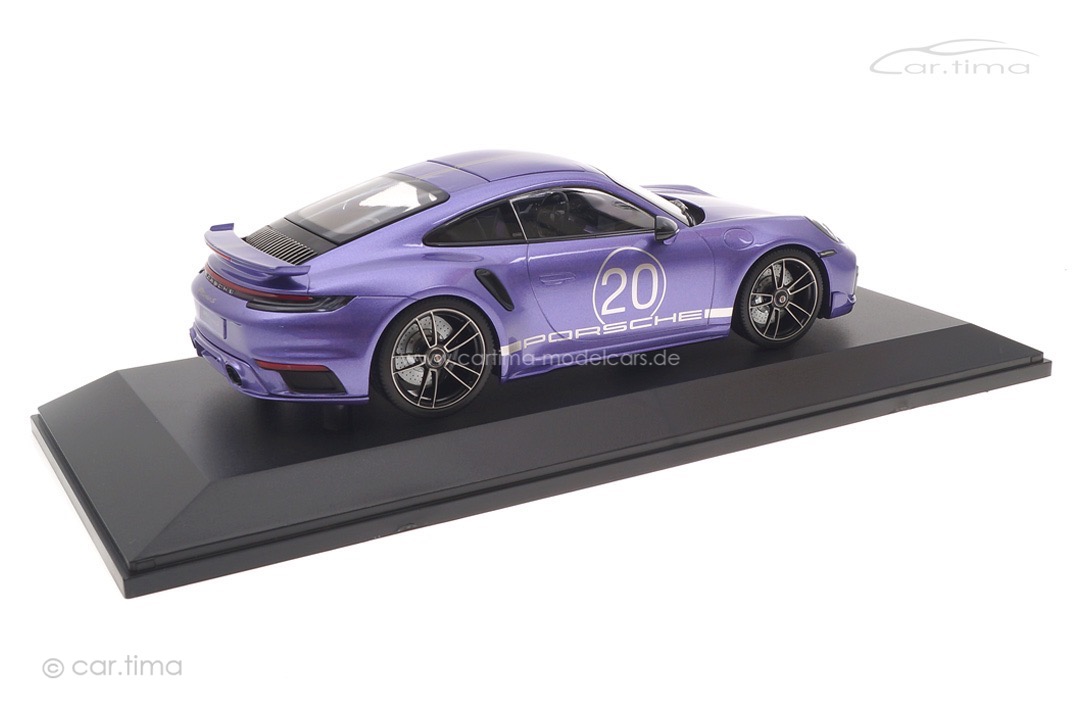 Porsche 911 (992) Turbo S Sport Design China Edition Veilchenblaumet. Minichamps 1:18 155069174