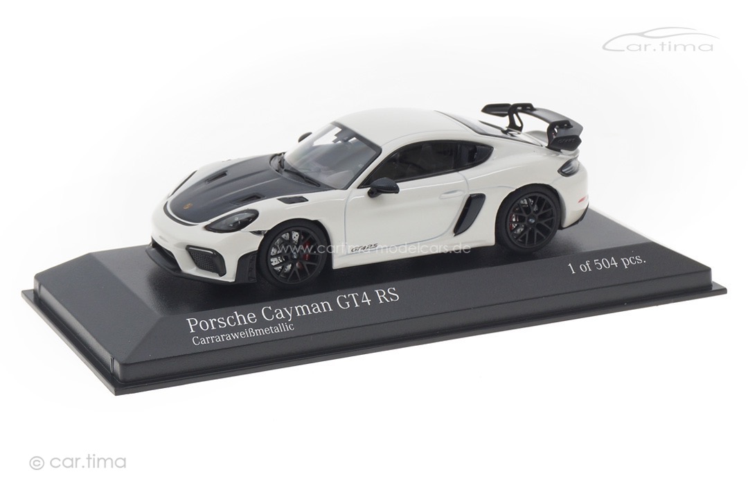 Porsche 718 Cayman GT4 RS Carraraweißmet./Rad schwarz Minichamps 1:43 410069702
