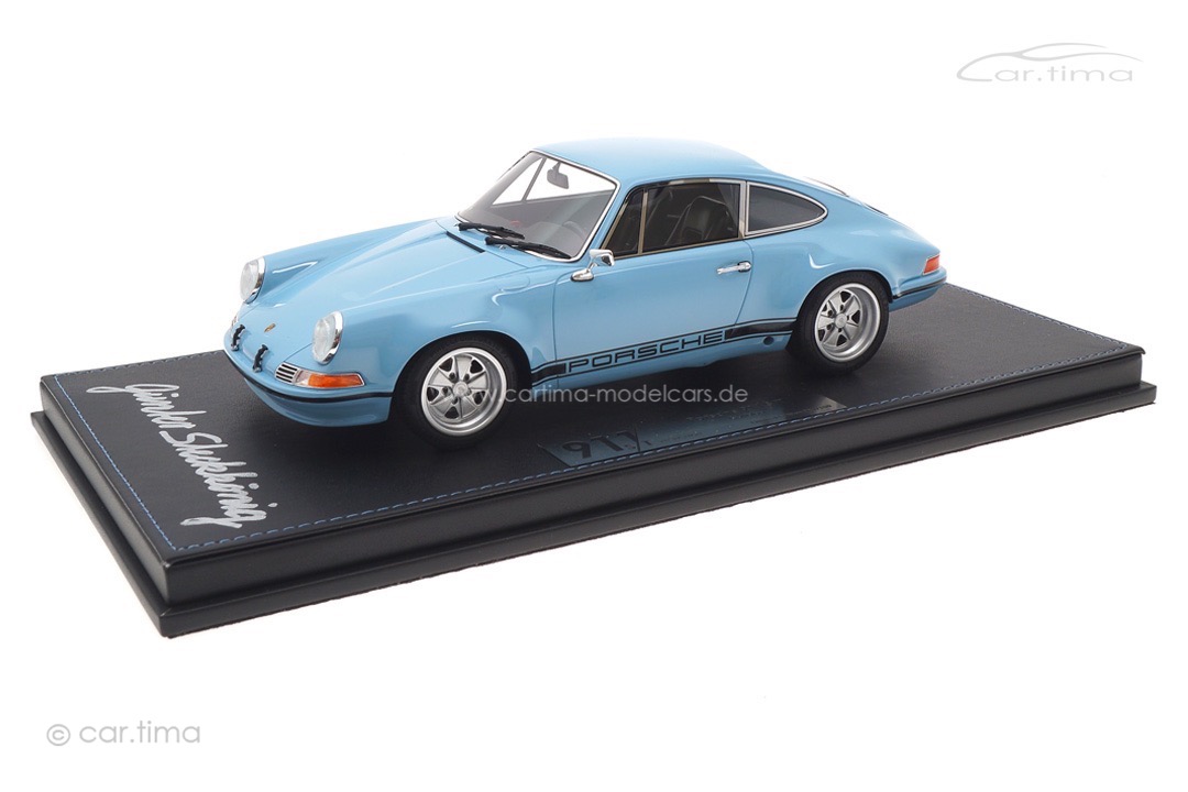 Porsche 911 S/T-Specification Gulfblau Originalsignatur Günter Steckkönig car.tima 1:18