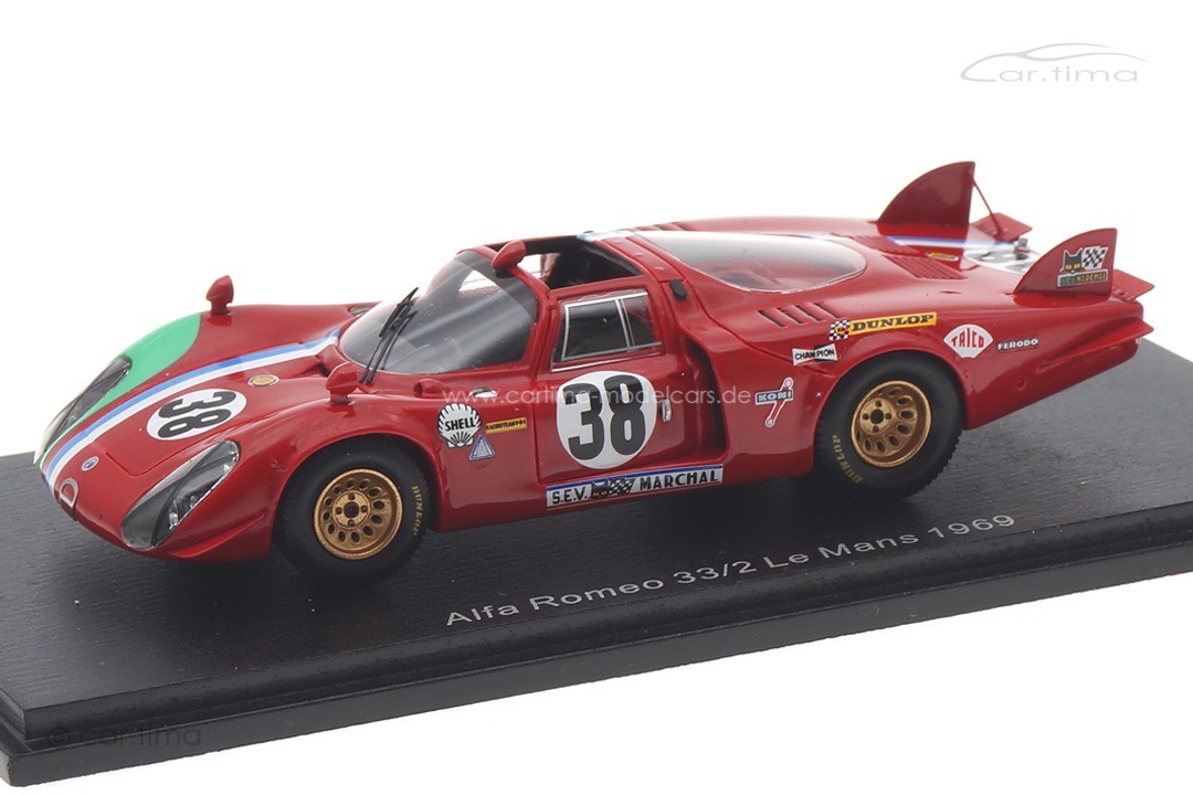 Alfa Romeo T33/2 24h Le Mans 1969 Pilette/Slotemaker Spark 1:43 S8801