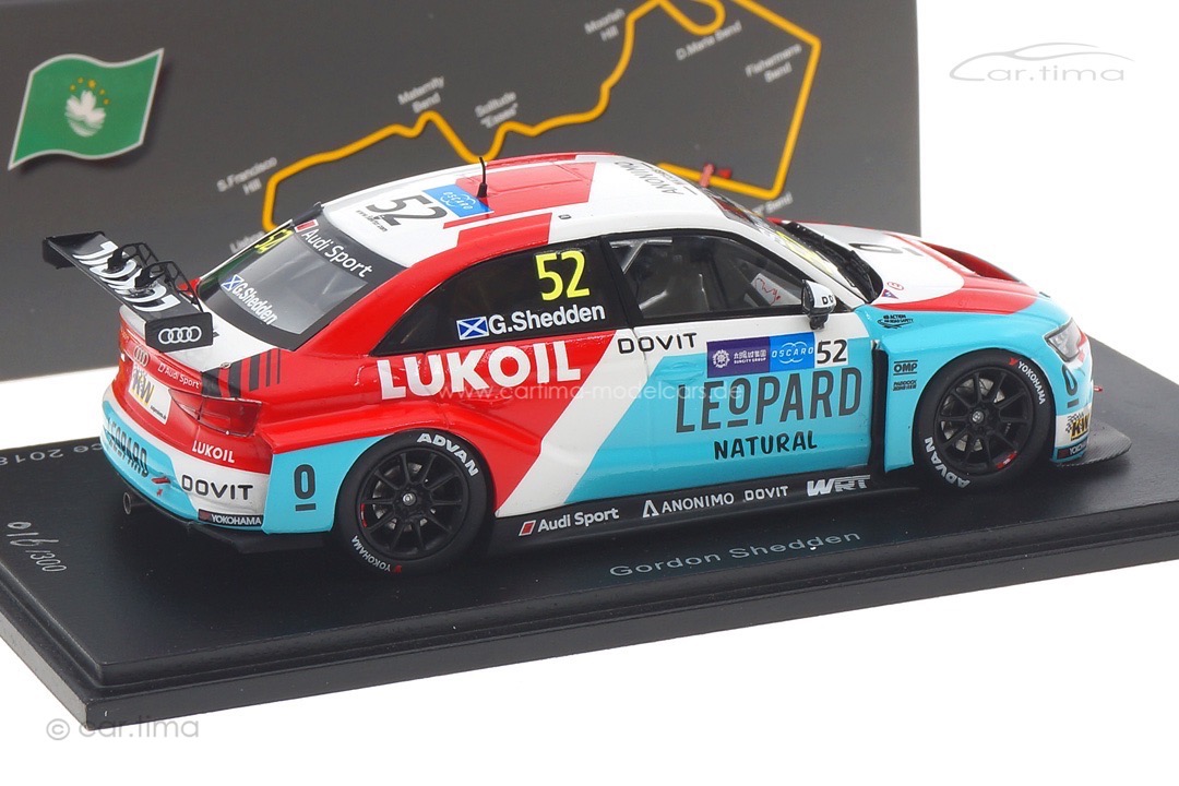 Audi RS 3 LMS WTCR Macau Guia Race 2018 Gordon Shedden Spark 1:43 SA201