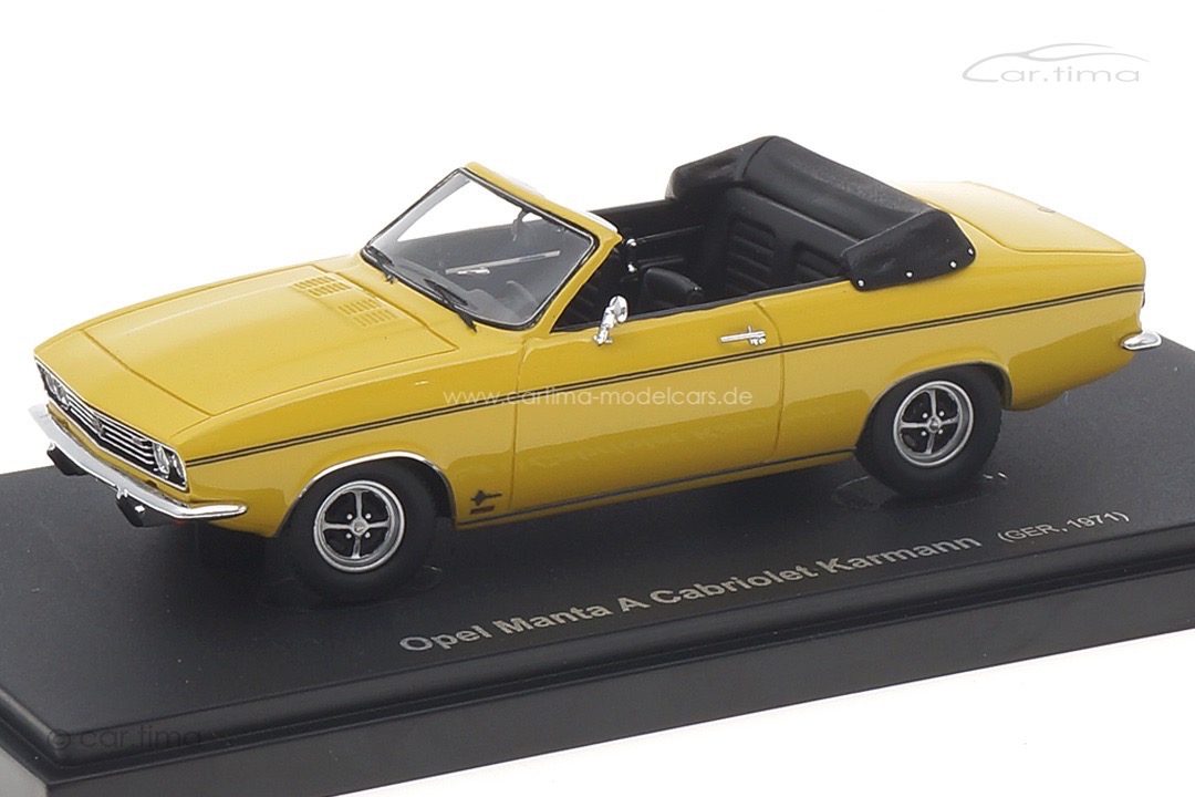 Opel Manta A Cabriolet Karmann 1971 gelb Avenue43 1:43 60085