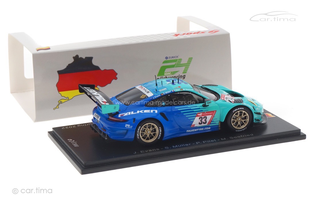 Porsche 911 GT3 R 24h Nürburgring 2022 Evans/Müller/Pilet/Seefried Spark 1:43 SG845