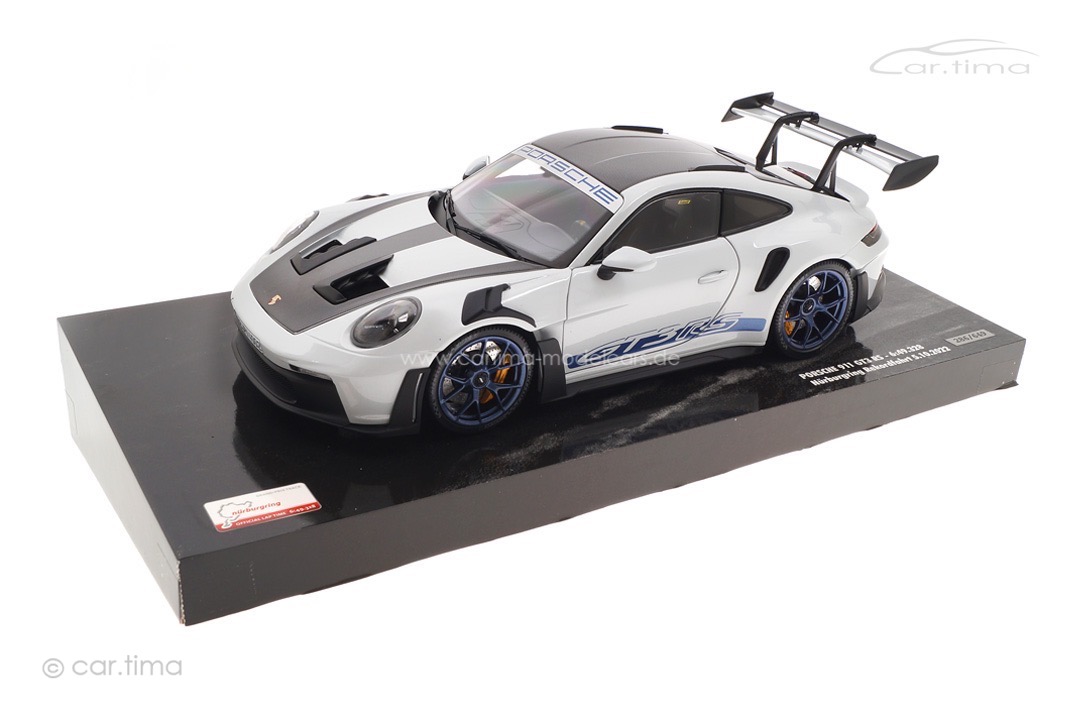 Porsche 911 (992) GT3 RS Weissach Package Eisgraumet. Rekordrunde Minichamps 1:18 110062021