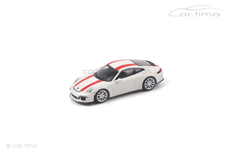 Porsche 911 (991) R weiß/Dekorstreifen rot Minichamps 1:87 870066220