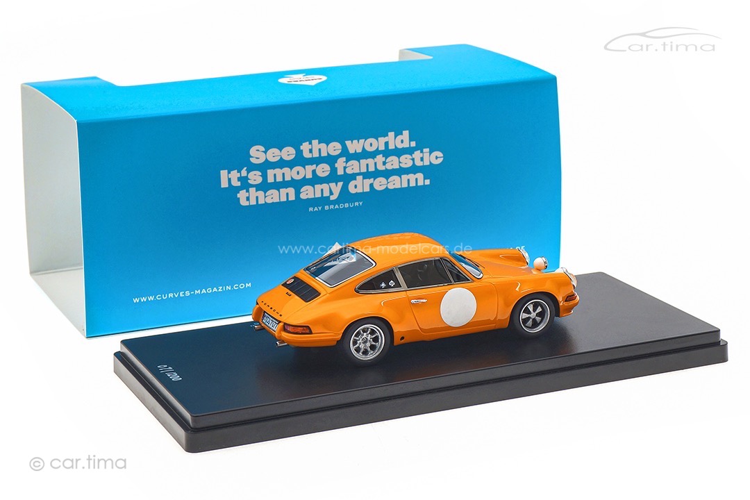 Porsche 911 S Signalorange Curves Magazine "Möhre" car.tima 1:43 CAR04324002