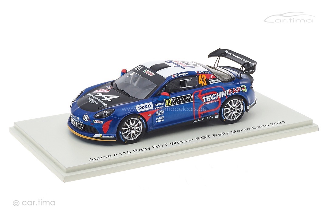 Alpine A110 Rally RGT Class Winner Rallye Monte Carlo 2021 Guigou/Coria Spark 1:43 S6578