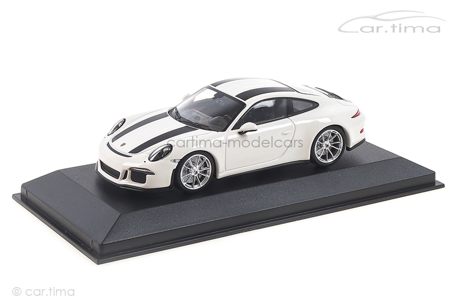 Porsche 911 (991) R Weiß/Dekorstreifen schwarz Minichamps 1:43 940066220