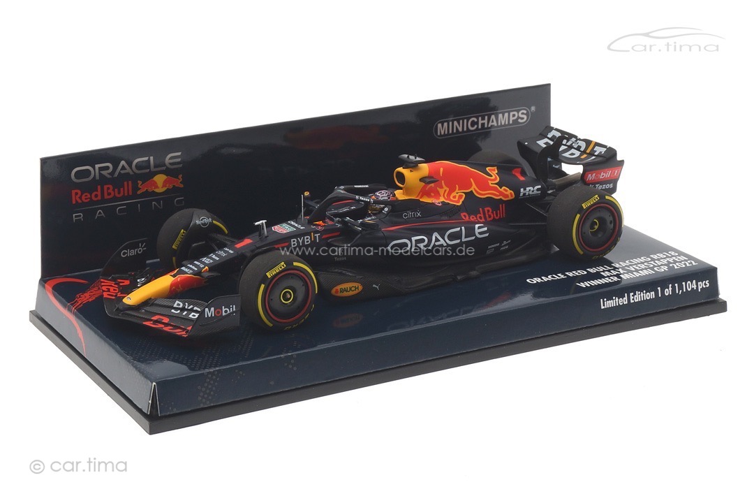 Red Bull Racing RB18 Winner GP Miami 2022 Max Verstappen Minichamps 1:43 417220501