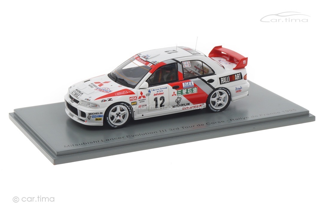 Mitsubishi Lancer EVOLUTION III Rallye Tour de Corse 1995 Aghini/Farnocchia Spark 1:43 S6506