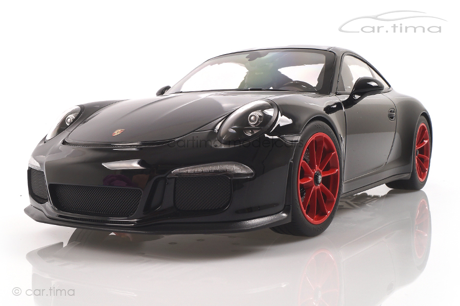 Porsche 911 (991) R schwarz/Rad rot Minichamps 1:12 125066322