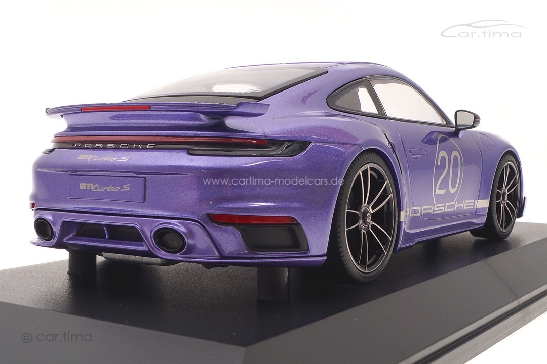 Porsche 911 (992) Turbo S Sport Design China Edition Veilchenblaumet. Minichamps 1:18 155069174