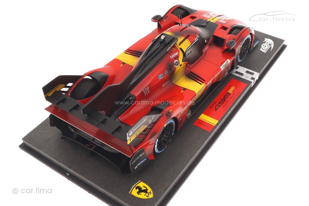 Ferrari 499P Winner 24h Le Mans 2023 Dirty Version inkl. Vitrine BBR 1:18 P18235DIRTY